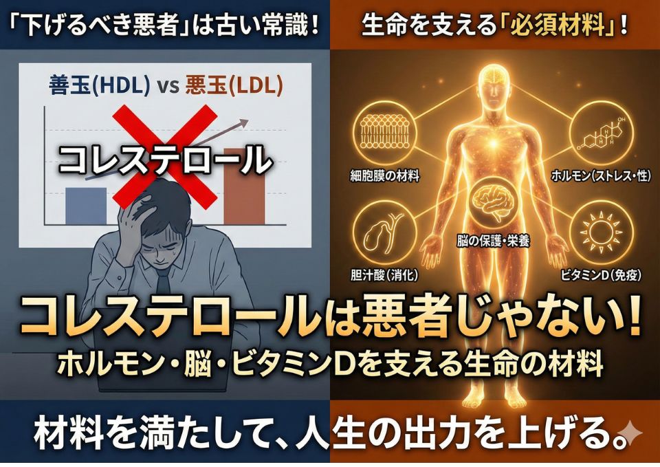 コレステロールは悪者じゃない!|ホルモン・脳・ビタミンDを支える生命の材料